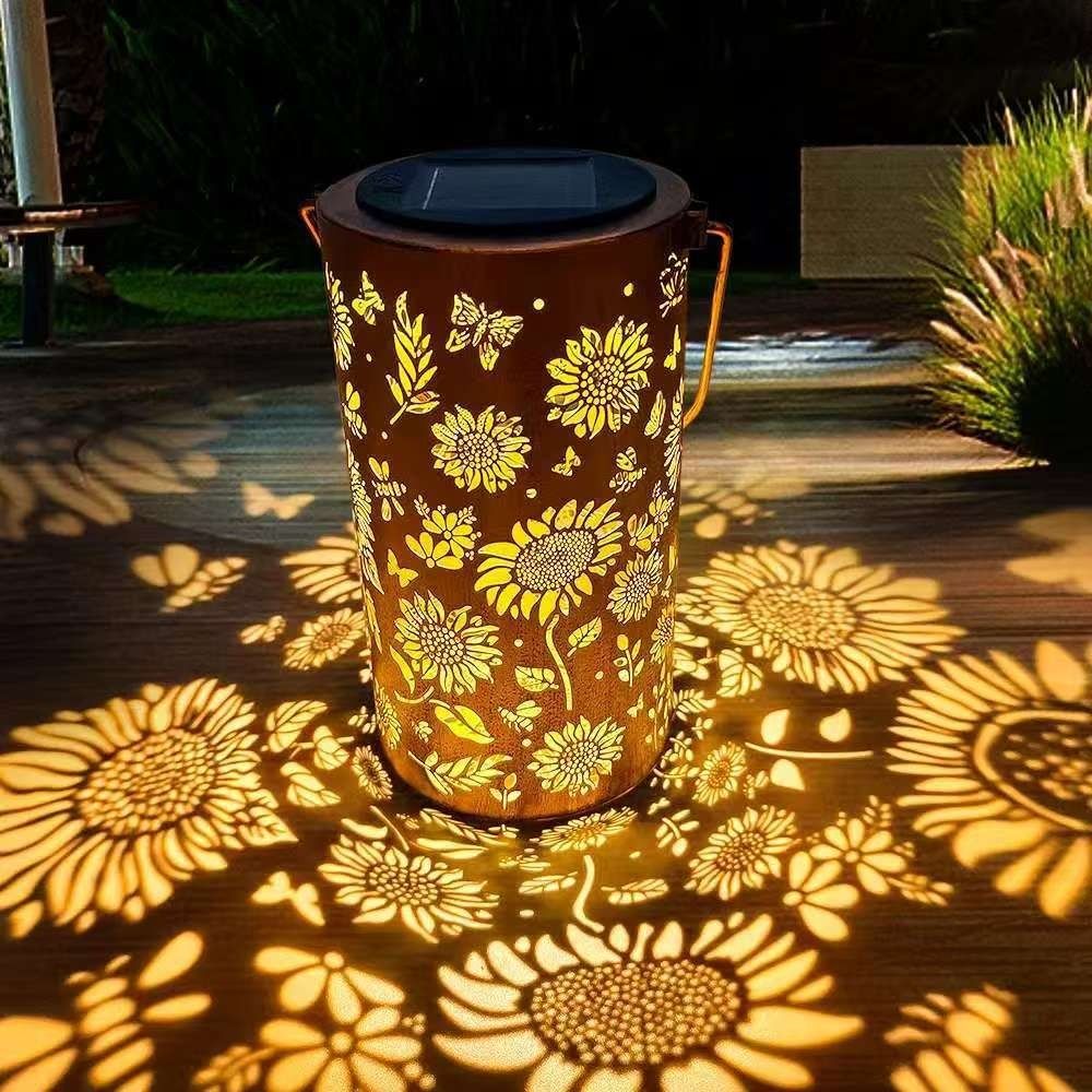 Smart Garden Solar - Sonnenblumenlicht und Schattenlicht, wasserdichte Außenleuchte, solarbetrieben,