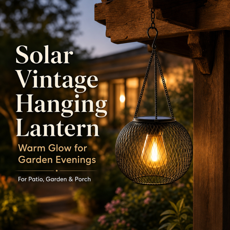 Smart Garden Solar - Solarbetriebene LED-Hänge-Bodenlampe für Außenbereich, Ausgehöhlte Garten-Landschaftsbeleuchtung,