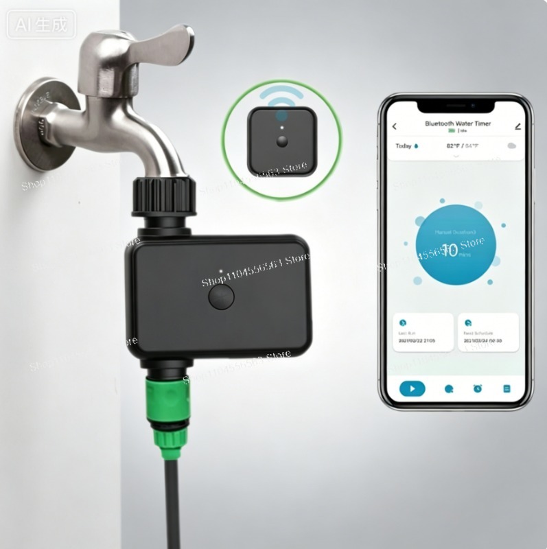 Wifi Irrigation Timer - Smarter WLAN-Gartenbewässerungstimer: Automatischer Tropfbewässerungsregler, App-Fernbedienung für
