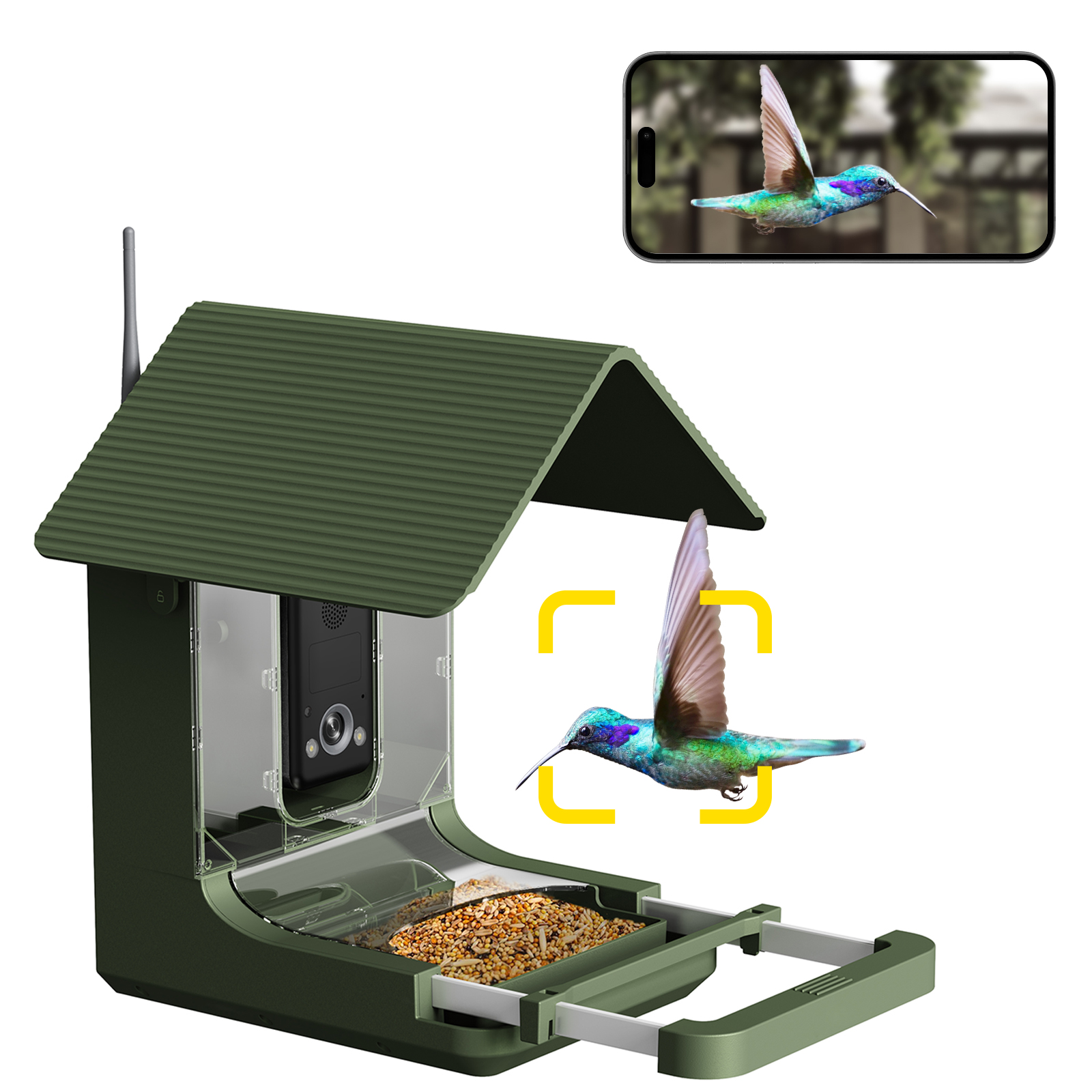 Smart Bird Feeder Camera - Willfine 0.4S Auslösezeit KI-Erkennung von über
