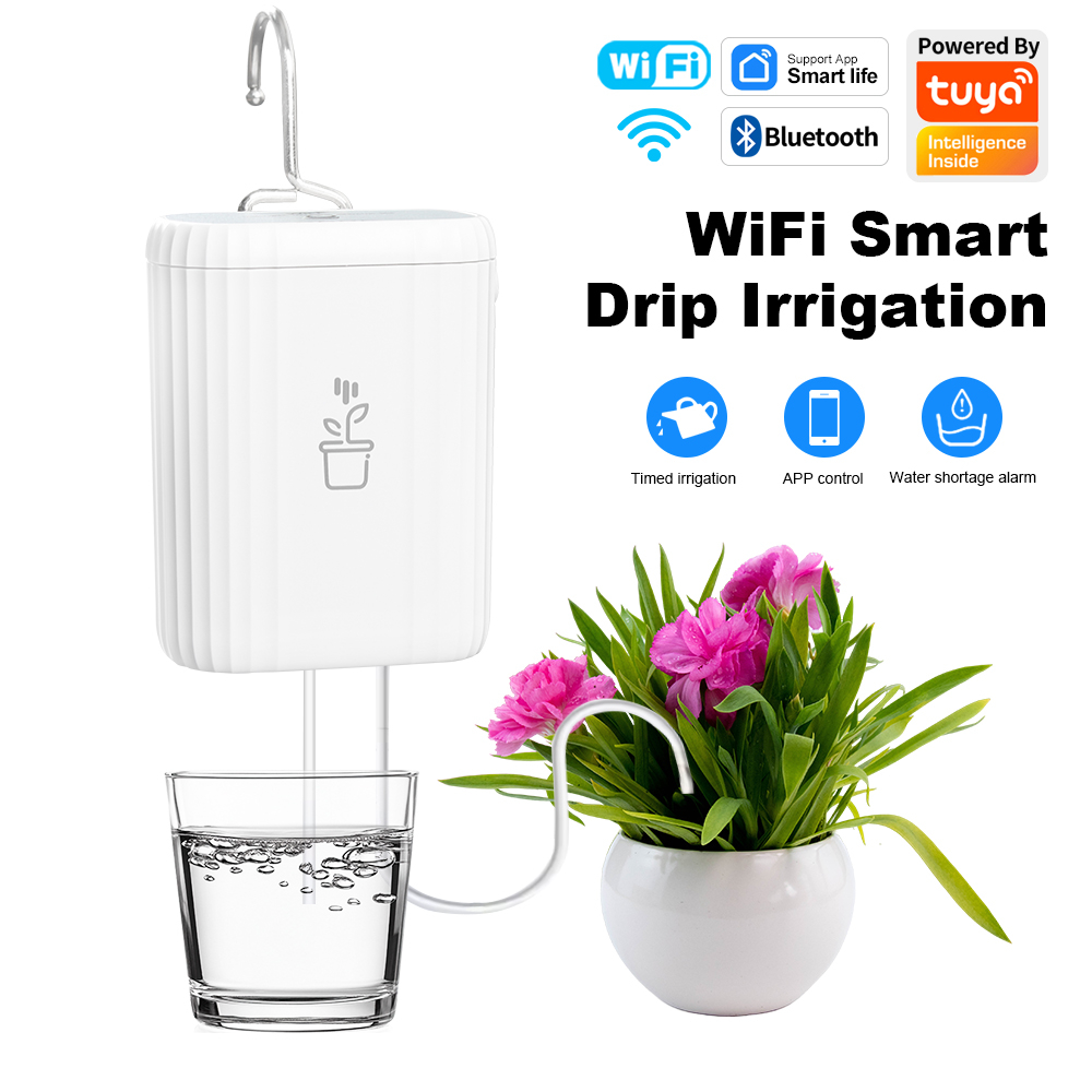 Wifi Irrigation Timer - WLAN-Smart-Tropfbewässerungssystem Automatisches Garten-Pflanzen- und Blumenbewässerungssystem Sprinkler-Tropfbewässerungsgerät