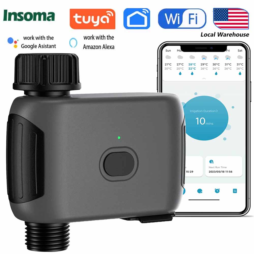 Wifi Irrigation Timer - INSOMA Automatische Pflanzenbewässerung Smart WLAN Sprinkler-Timer