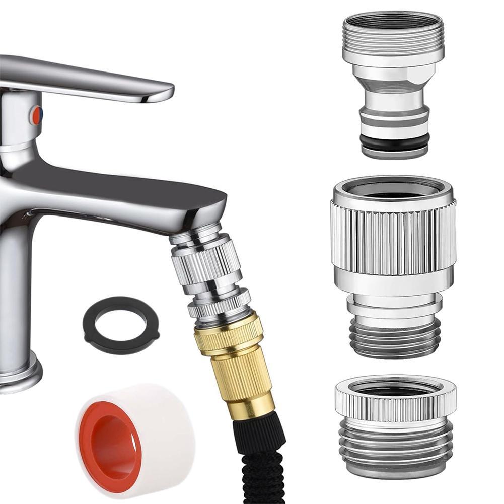 Smart Garden Hub - Wasserhahn-Adapter-Set für Gartenschläuche und Duschanschluss, Schnellanschlüsse,