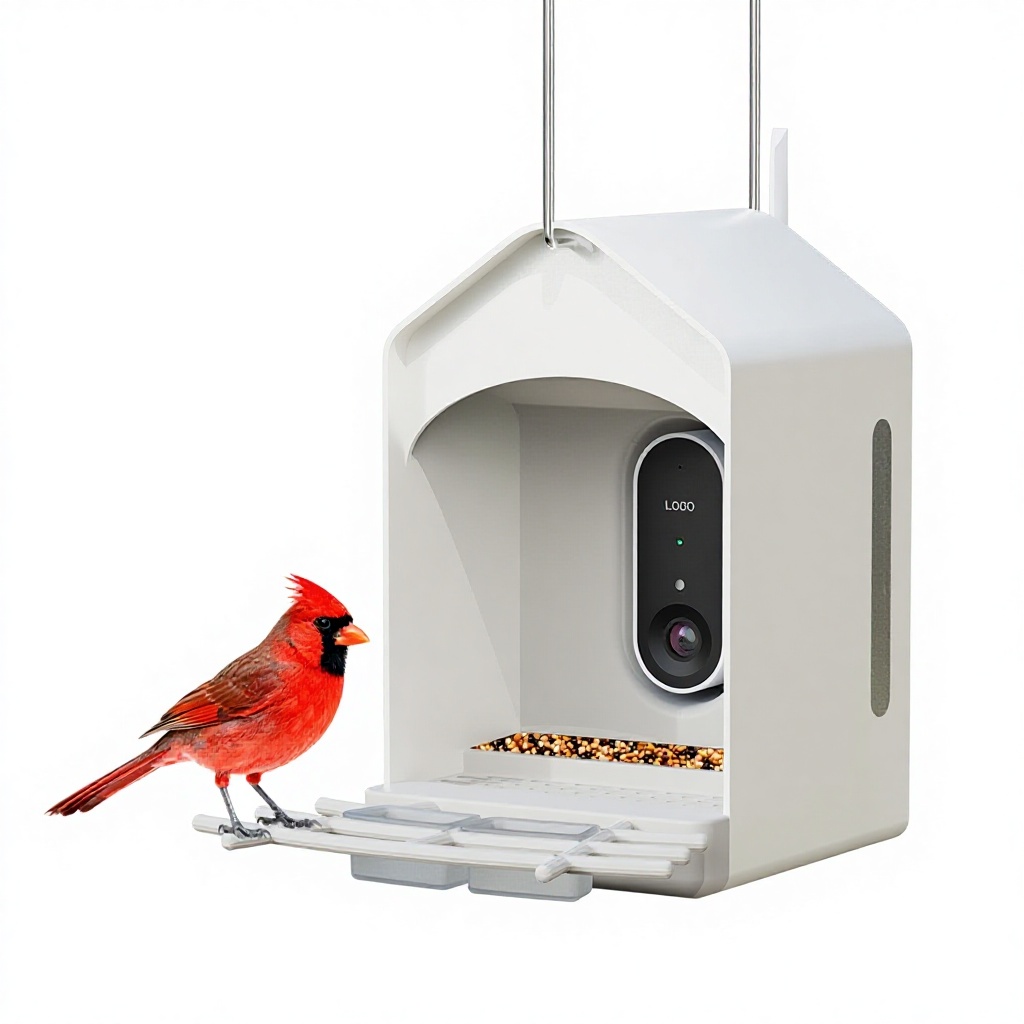 Smart Bird Feeder Camera - Vogelfutterhaus für Draußen mit Solarbetriebener HD-Kamera