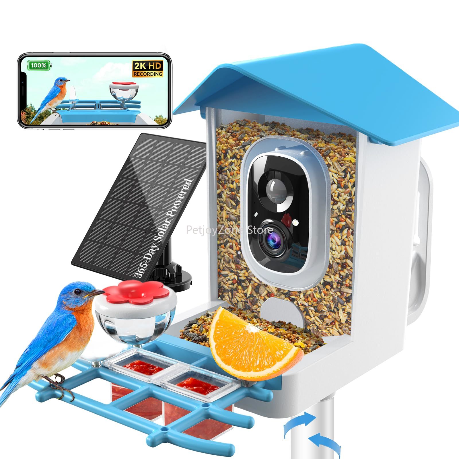 Smart Bird Feeder Camera - Intelligenter Vogelfutterautomat mit Kamera 2K Live-Stream