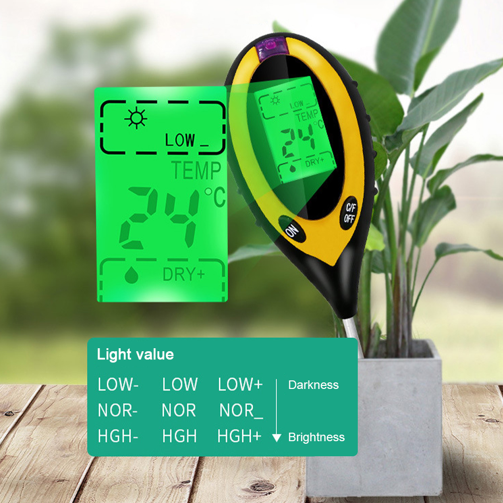 Smart Garden Light - C9 Kabelloser Intelligenter Bodentester Bodenfeuchtigkeitsmesser Sonnenlicht-Fruchtbarkeitstester
