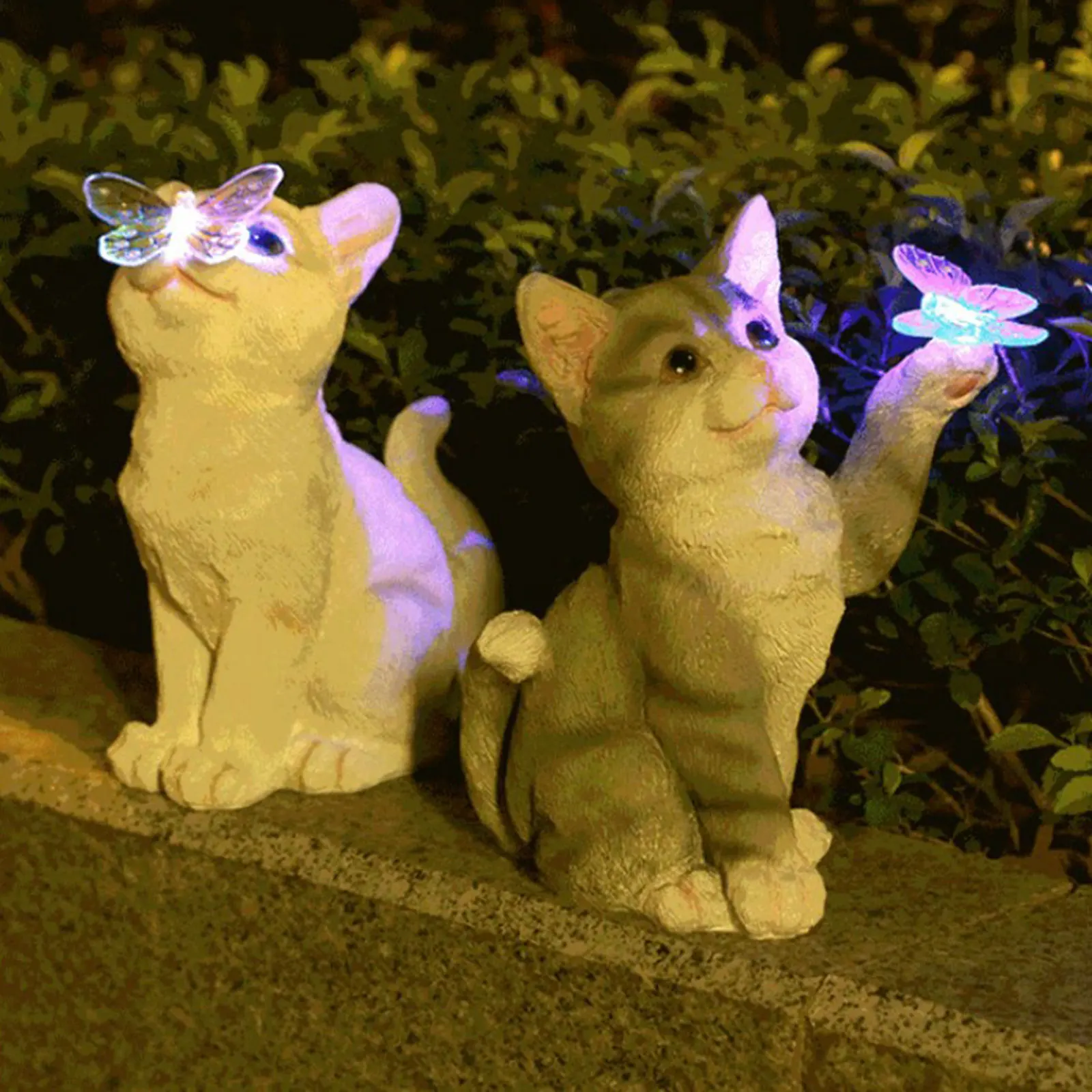 Smart Garden Solar - Outdoor Katze Skulptur Figur Anhänger Garten