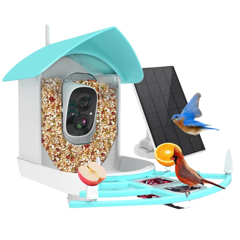 Smart Bird Feeder Camera - Smart Bird Feeder Nachtsicht-Innenkamera, 4G-Alarm, wasserdicht,