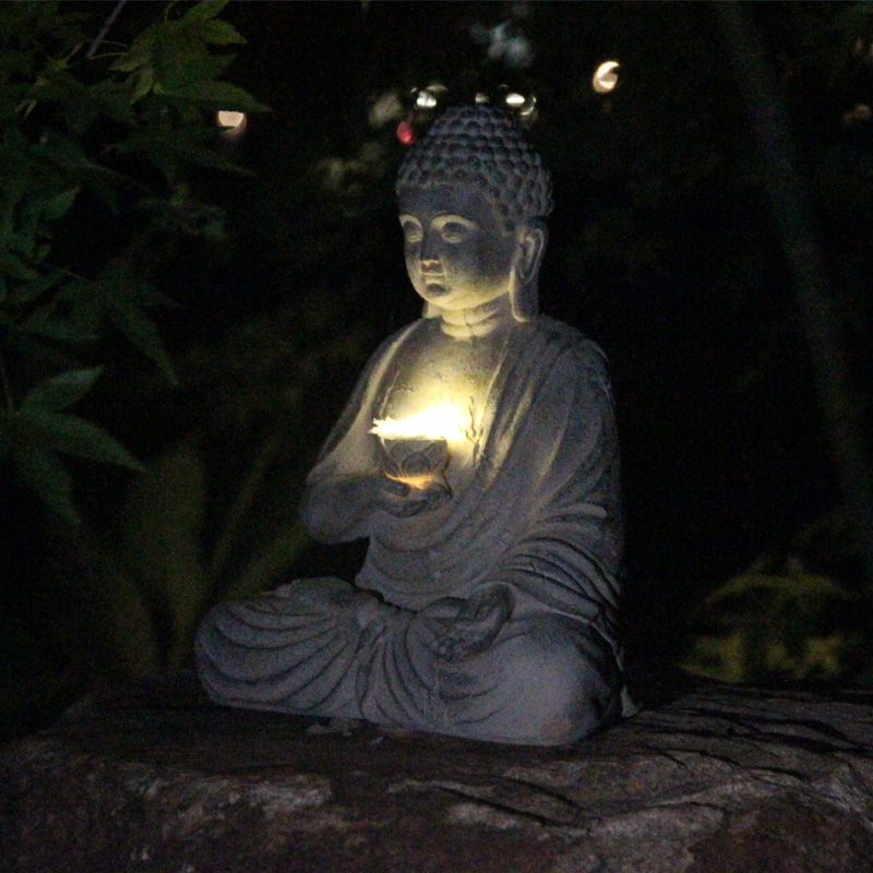 Harz Solar Buddha Statue Skulp – Smart Garden Solar Bewertung und Preis