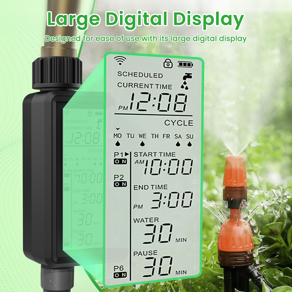 MIUCDA Gartengieß-Timer mit gr – Wifi Irrigation Timer Bewertung und Preis