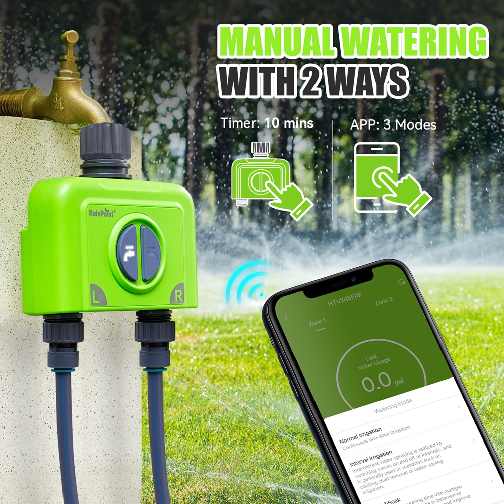 RainPoint 2-Zonen WLAN-Bewässe – Wifi Irrigation Timer Bewertung und Preis